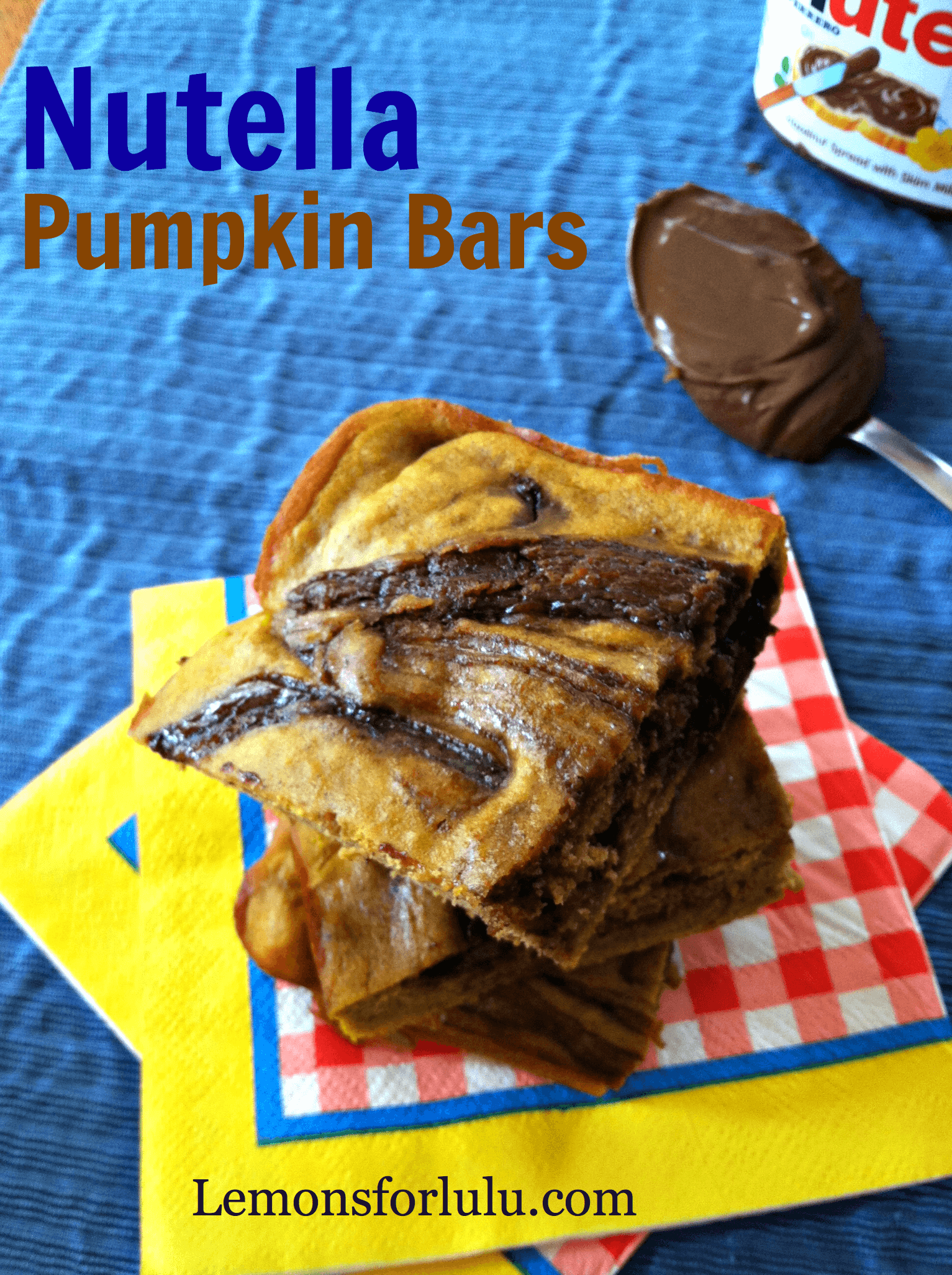Nutella Pumpkin Bars