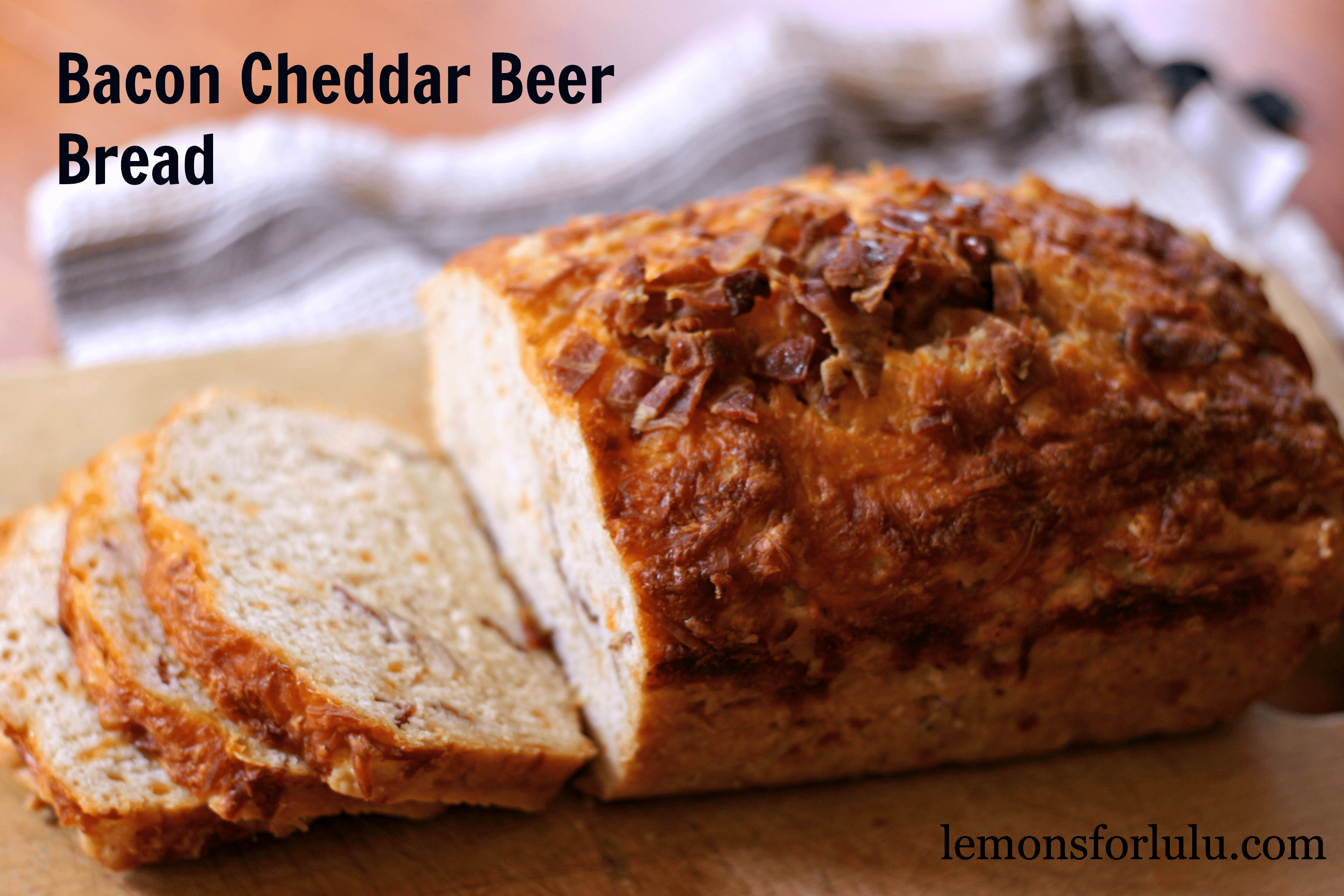 Bacon Cheddar Quick Bread with Dried Pears