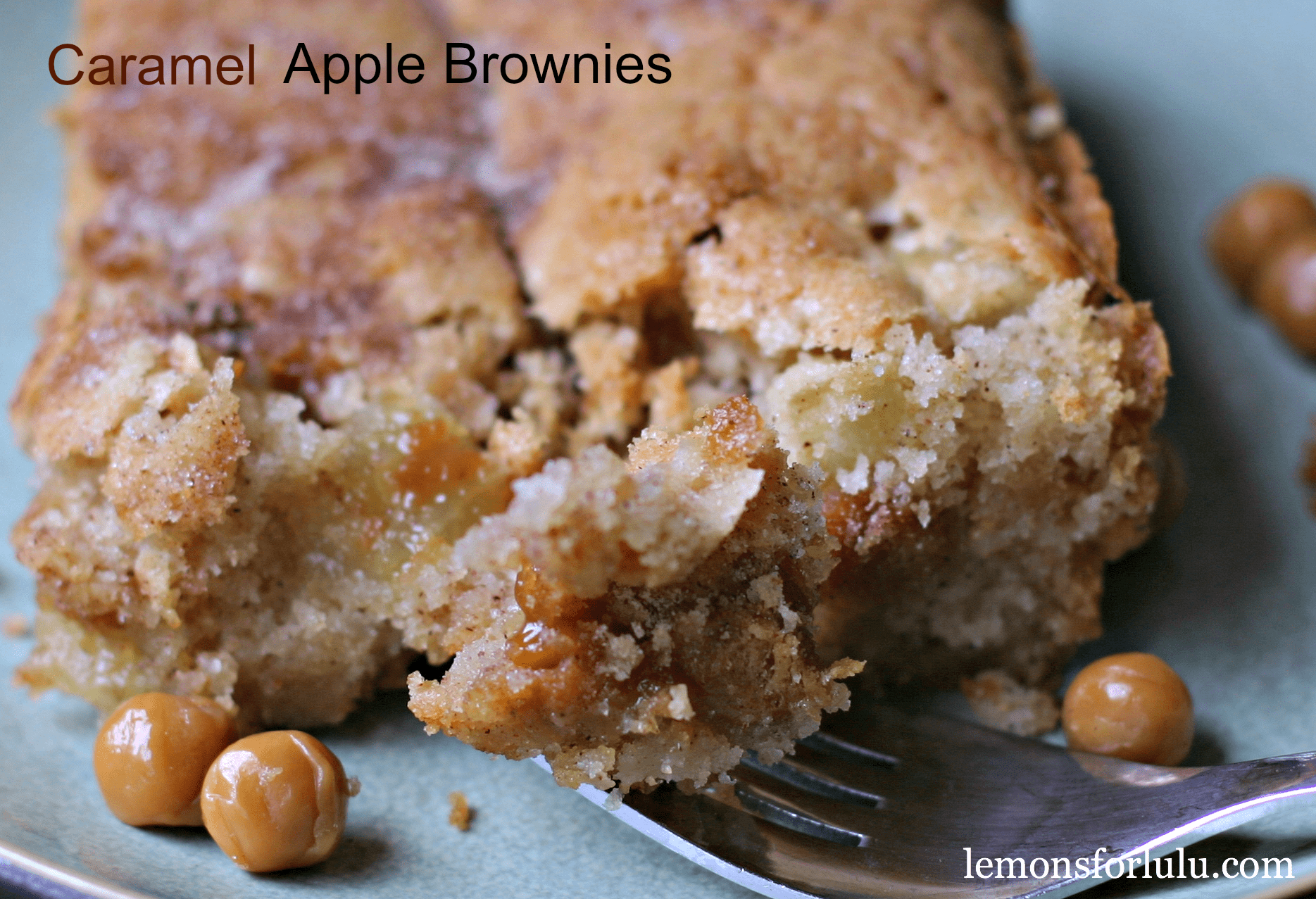 Caramel Apple Brownies Lemons for Lulu
