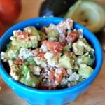 Chunks of heart healthy avocado's, fresh tomato and feta make up this tasty, addictive dip! www.lemonsforlulu.com