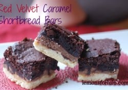 Red Velvet Caramel Shortbread Bars