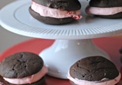 Chocolate Whoopie Pies with Cherry Filling