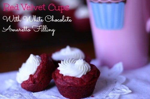 Red Velvet Cups with White Chocolate Amaretto Filing www.lemonsforlulu.com
