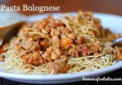 Pasta Bolognese | lemonsforlulu.com
