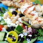 Greek Chicken Souvlaki Salad