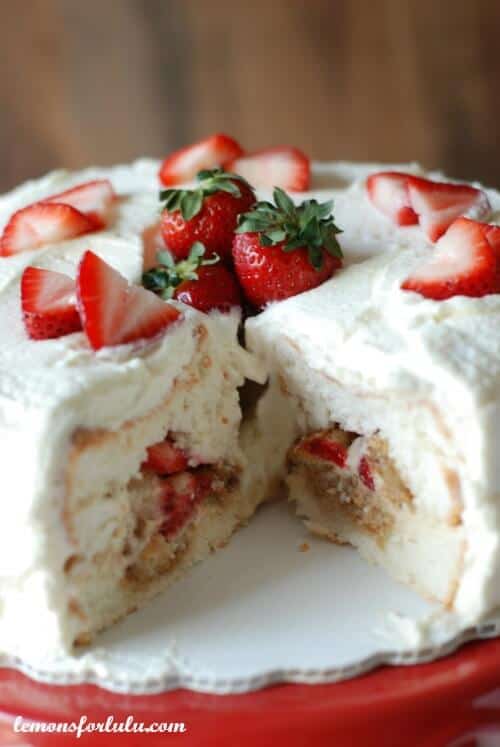 cake  Strawberry food  Tiramisu Angel LemonsforLulu.com Food  tiramisu Cake good