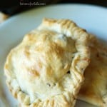A savory hand pie filled with ground beef, veggies and Greek seasoning