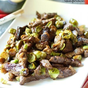 Beef and Brussels Sprouts Stir Fry www.lemonsforlulu.com
