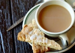 These cinnamon shortbread are perfect with coffee! The pumpkin spice drizzle makes them extra special. www.lemonsforlulu.com #shop