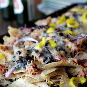 BBQ Chipotle Chicken Nachos www.lemonsforlulu.com