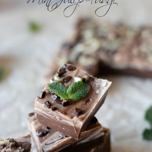 Simple and sweet chocolate and mint swirled fudge with a kick of bourbon www.lemonsforlulu.com