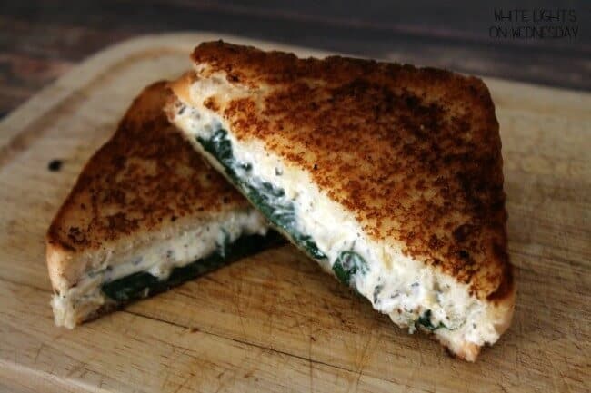 Ricotta Spinach Grilled Cheese via White Lights on Wednesday; Meal Plans Made Simple