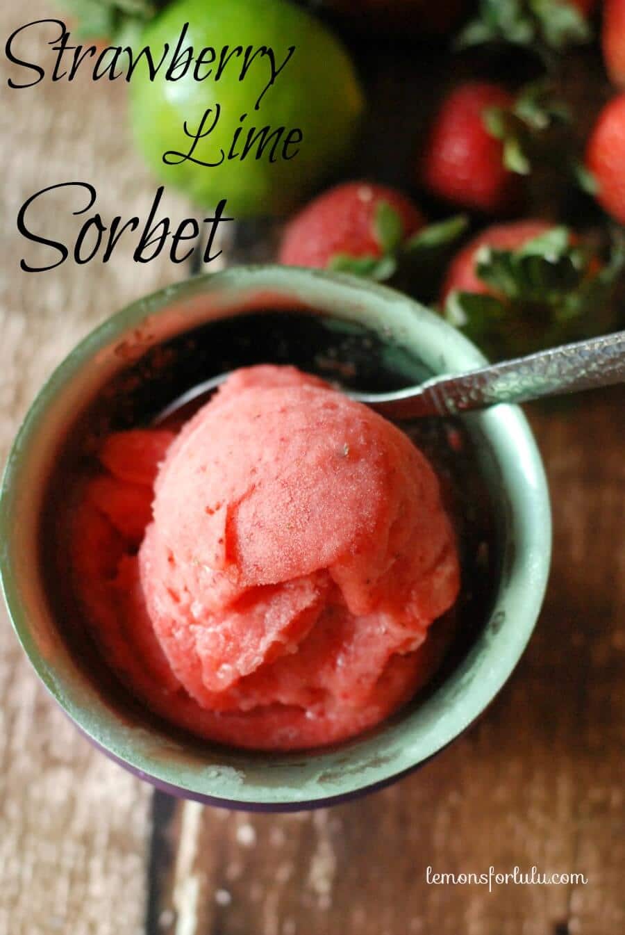 Strawberry Lime Sorbet