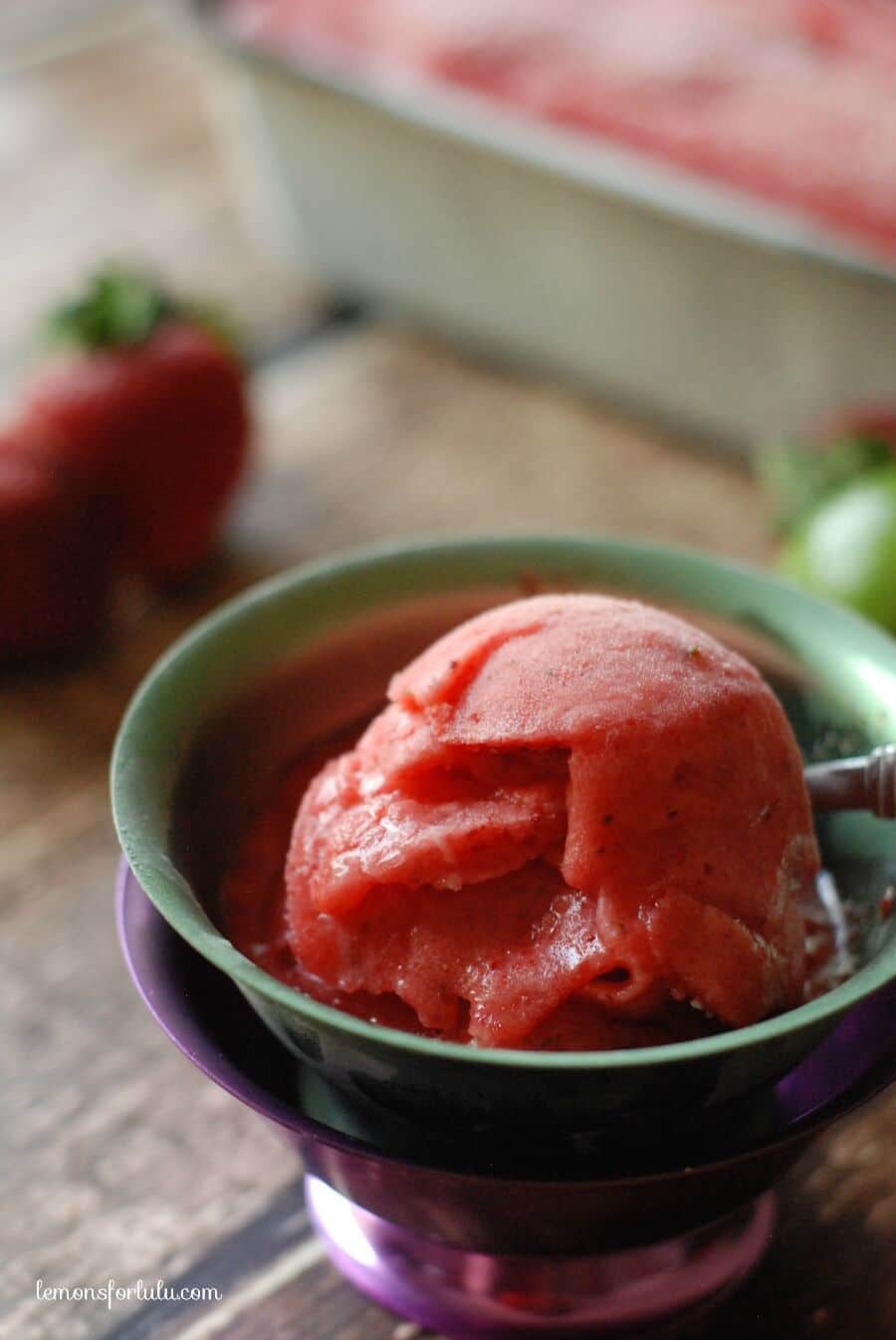 Strawberry Lime Sorbet