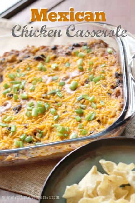 Mexican Chicken Casserole via i heart naptime on Meal Plans Made Simple