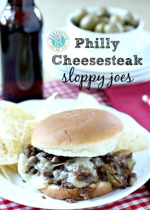 Philly Cheesesteak Sloppy Joes via Bakerette on Meal Plans Made Simple