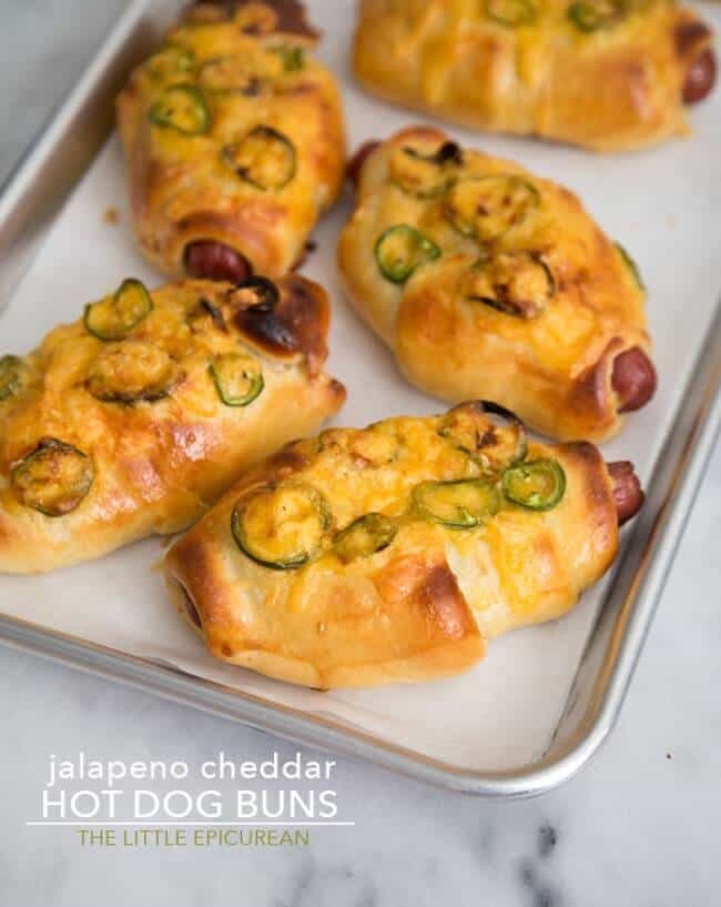 Jalapeno Cheddar Hot Dogs via The Little Epicurean on Meal Plans Made Simple