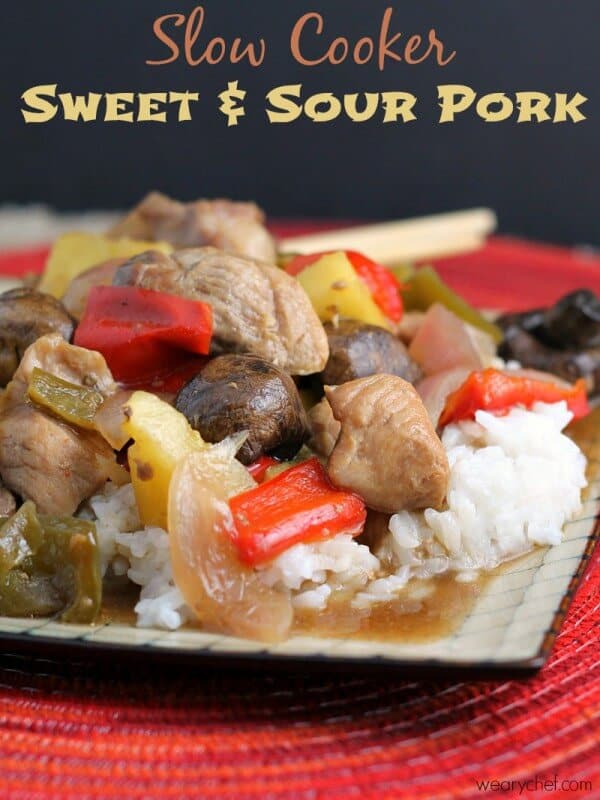 Slow Cooker Sweet and Sour Pork via The Weary Chef on Meal Plans Made Simple