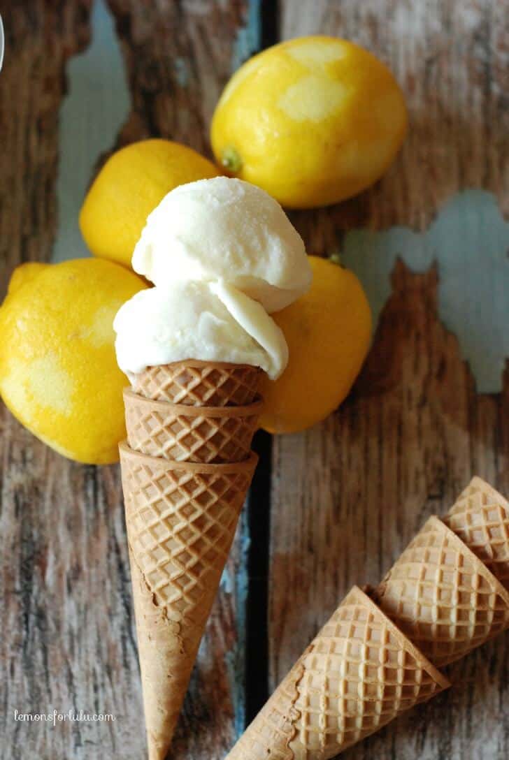 Homemade Ice Cream Lemon Buttermilk Ice Cream
