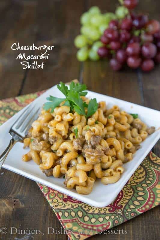 Cheeseburger Macaroni Skillet via Dinners Dishes & Desserts on Meal Plans Made Simple