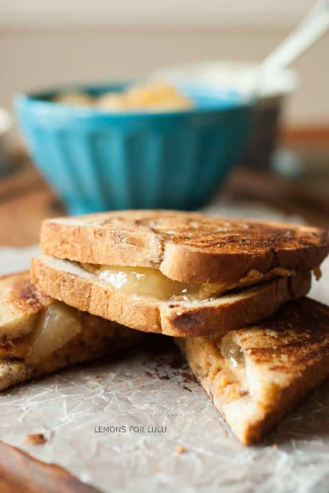 Grilled Apple Pie &amp; Peanut Butter Sandwich - LemonsforLulu.com