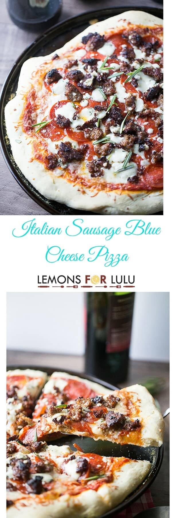 Homemade Sausage Recipes With Cheese : Italian Sausage and Blue Cheese Pizza - LemonsforLulu.com