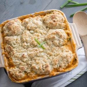 Simple Buffalo Chicken Cobbler-6