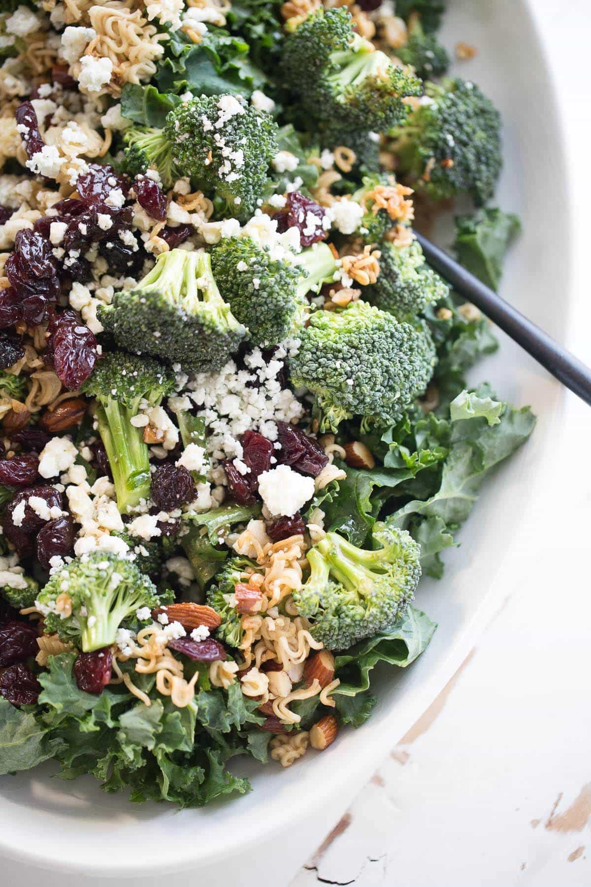 Ramen Broccoli and Kale Salad