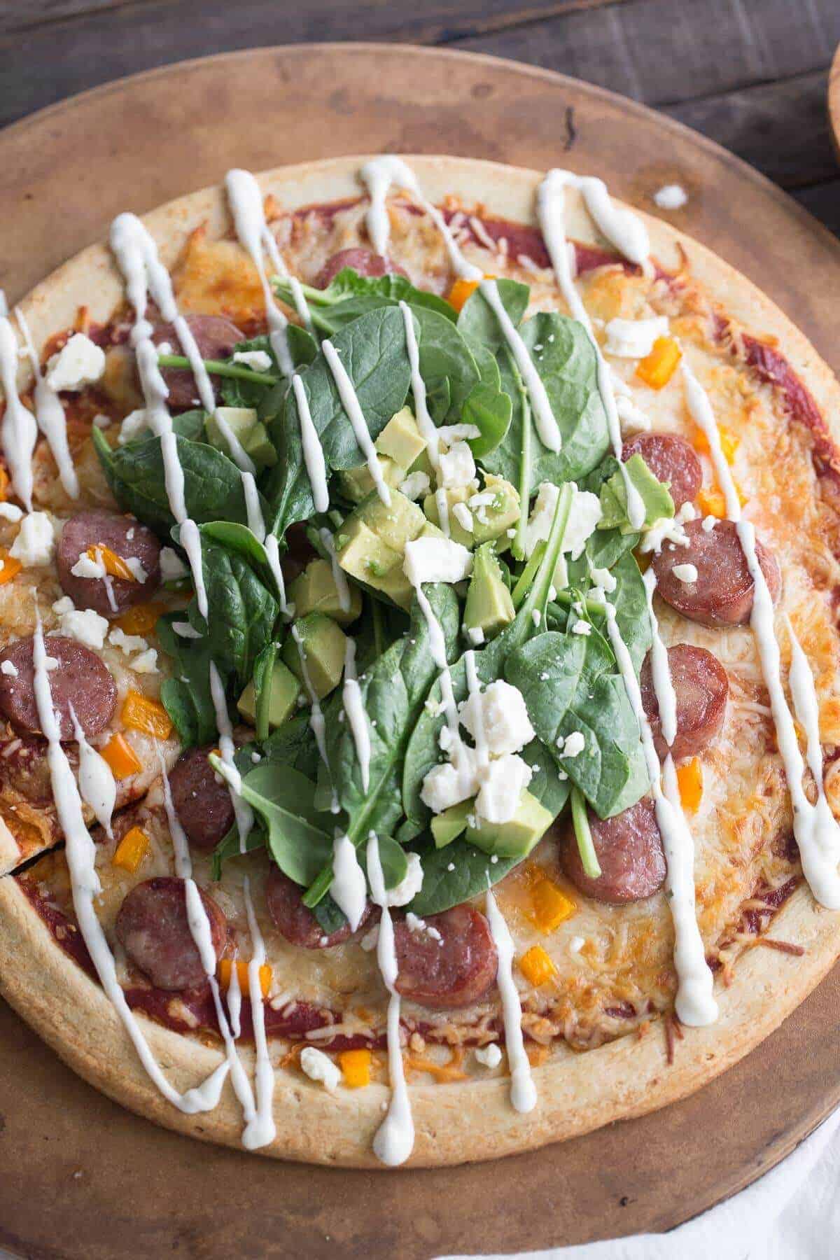 Pineapple Bacon Sausage Pizza LemonsforLulu pineapple-bacon-sausage-pizza-lemonsforlulu