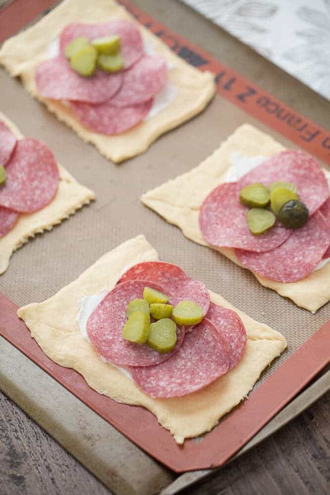 Salami Cream Cheese Bundles