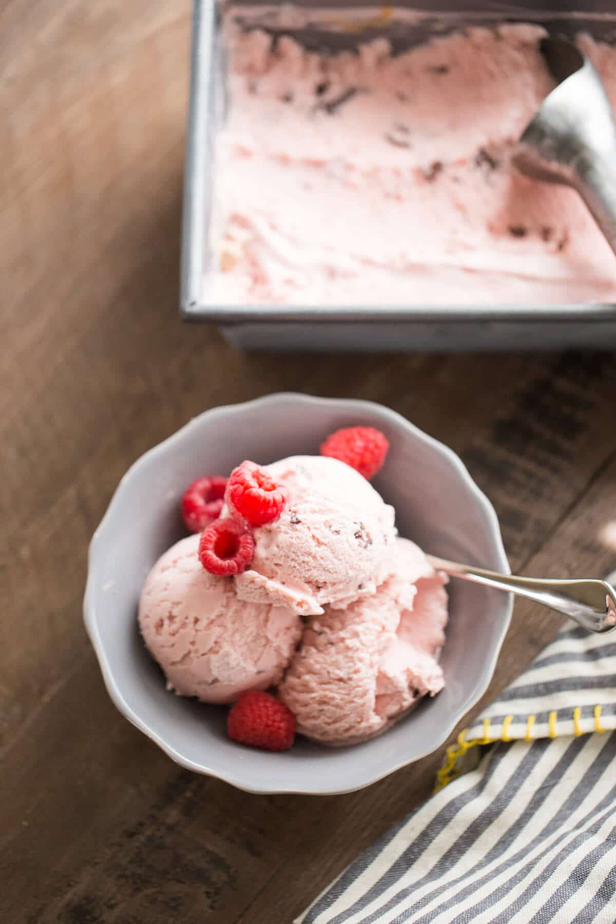 Chocolate Swirled Raspberry Ice Cream