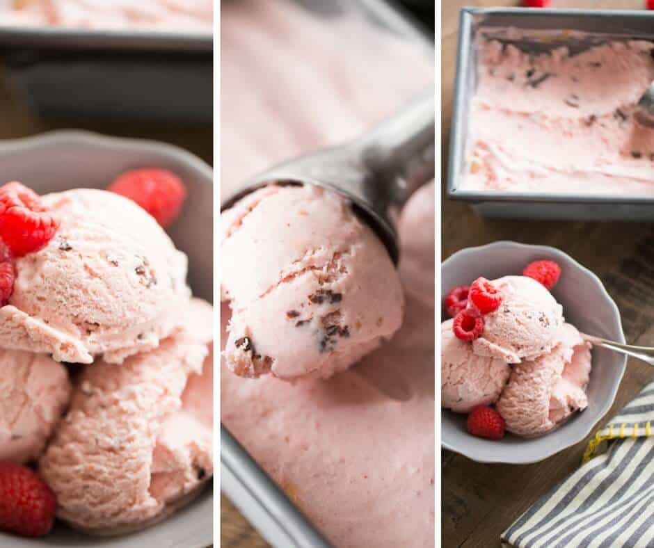Chocolate Swirled Raspberry Ice Cream
