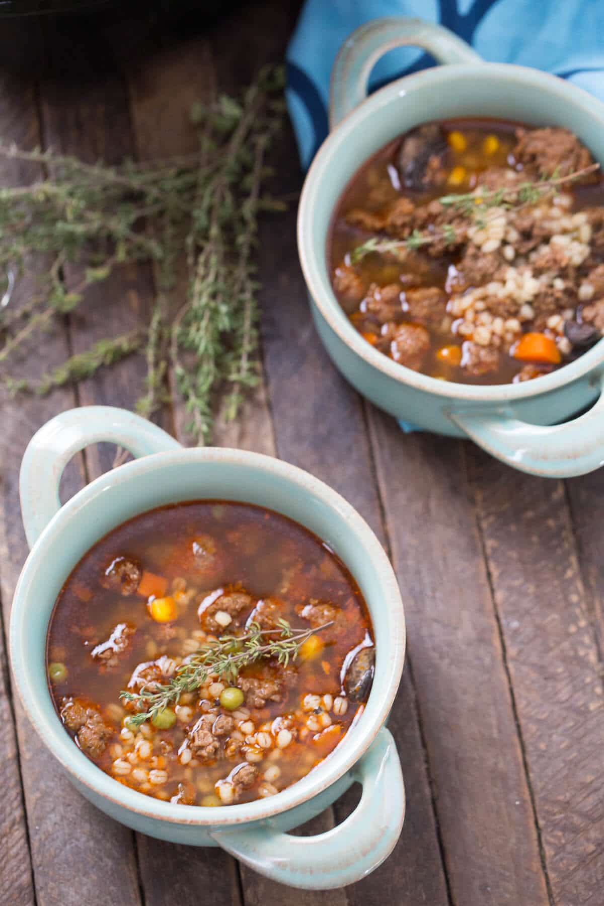 Slow Cooker Beef and Barley Soup Recipe LemonsforLulu com