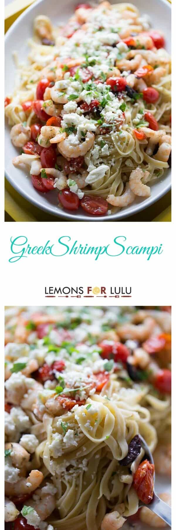 Greek Style Shrimp Scampi - LemonsforLulu.com