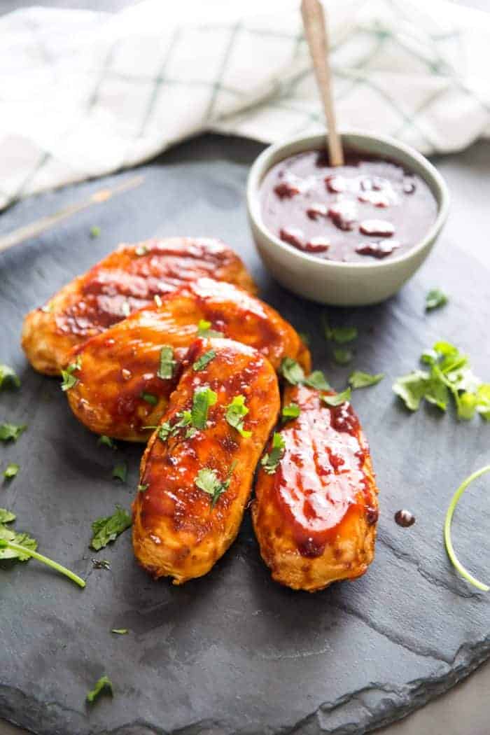 bbq chicken with cherry chipotle bbq sauce