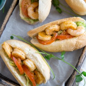 Shrimp po boy recipe two sandwiches