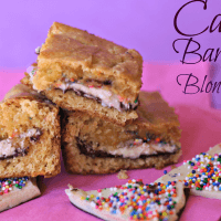 Cake Batter Bark Blondies www.lemonsforlulu.com