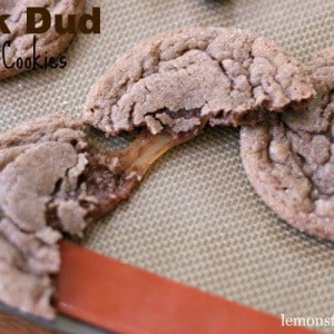 Soft Nutella cookies with a surprising Milk Dud center! lemonsforlulu.com