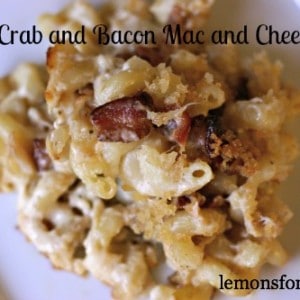 Crab and Bacon Mac and Cheese www.lemonsforlulu.com