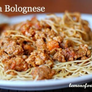 Pasta Bolognese | lemonsforlulu.com