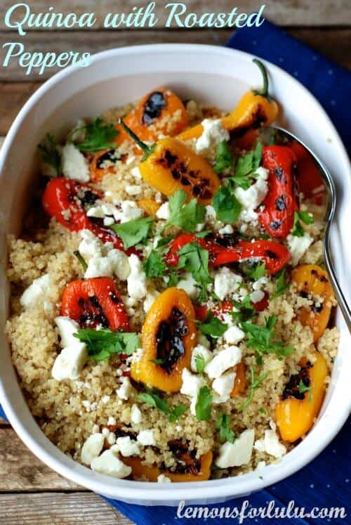 Quinoa with Roasted Peppers 15 Summer Salads #recipe #salad #summerrecipes