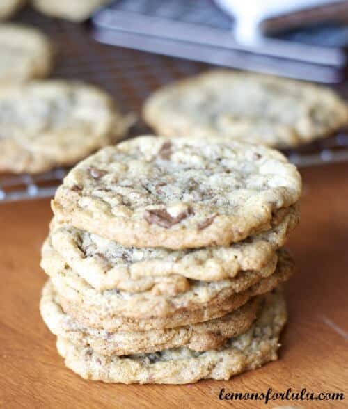 Almond Chocolate Chip Toffee Cookies