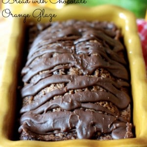 Double Chocolate Zucchini Bread with Chocolate Orange Glaze