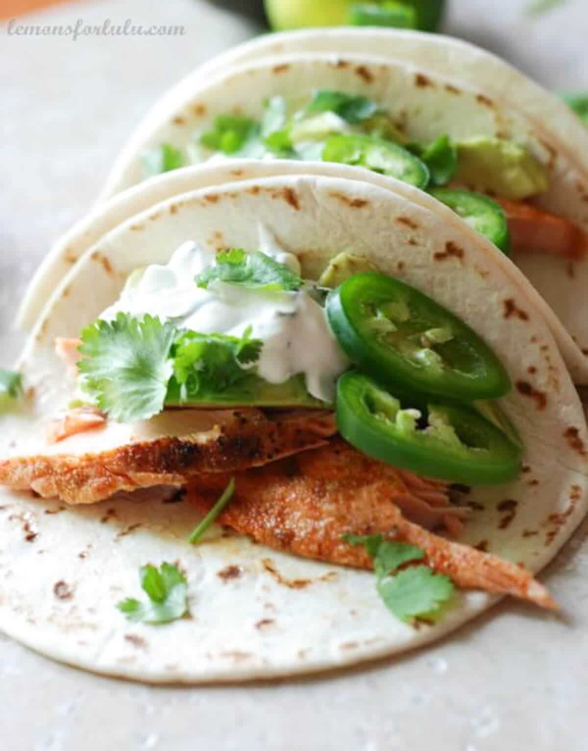 Salmon Fish Tacos {Lemons for Lulu}