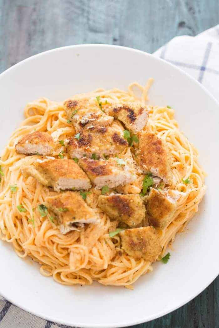 buffalo fettuccine chicken alfredo