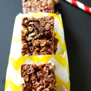 No Bake Nutella Mint Granola Bars
