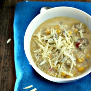 Skinn Sausage and Corn Chowder www.lemonsforlulu.com