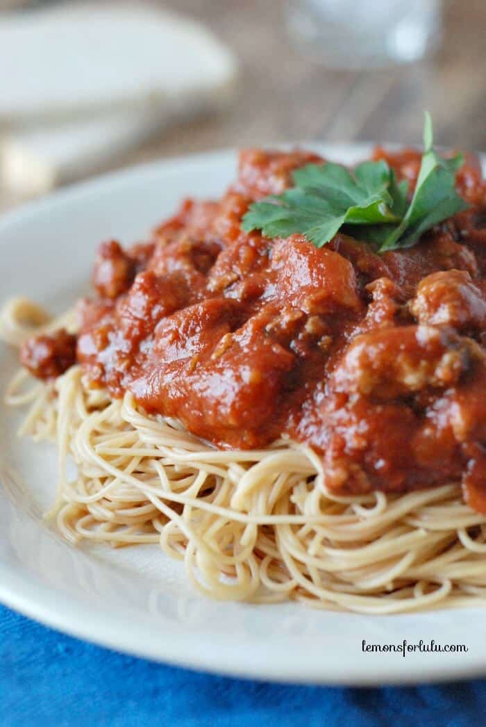 spaghetti sauce with italian sausage and ground beef