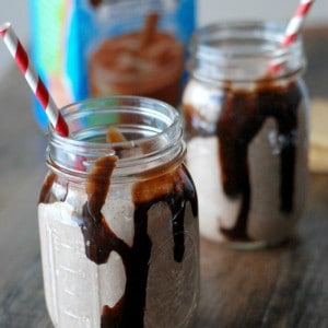 Chocolate milk, chocolate ice cream and marshmallow fluff for the ultimate chocolate milkshake! www.lemonsforlulu.com
