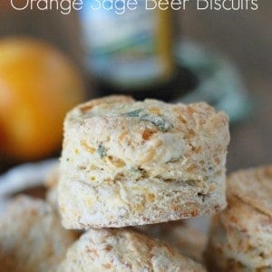 Intensely orange biscuits made with fresh sage and beer www.lemonsforlulu.com